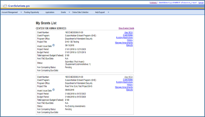 Classic Grantee List View