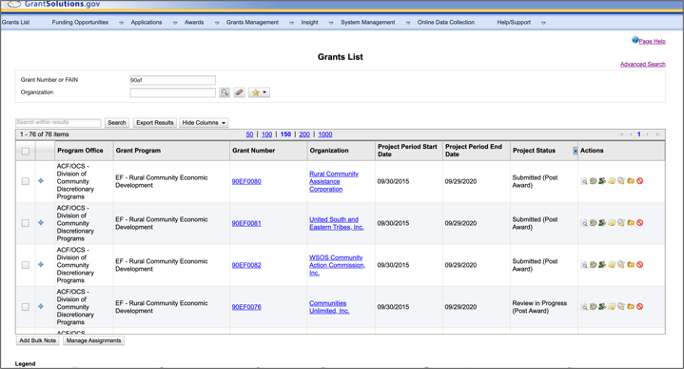 Classic Grantor List